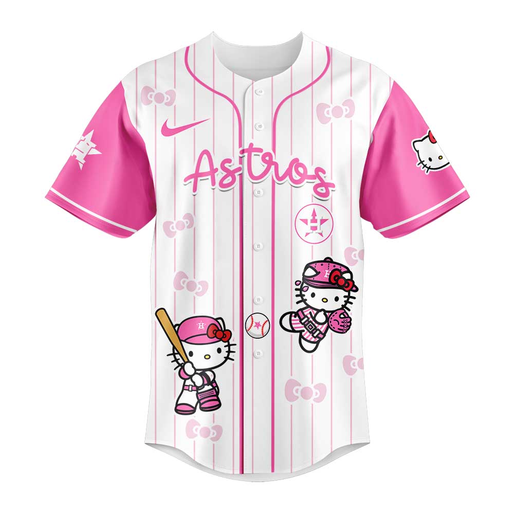 Houston Astros x Hello Kitty Pink Logo Jersey