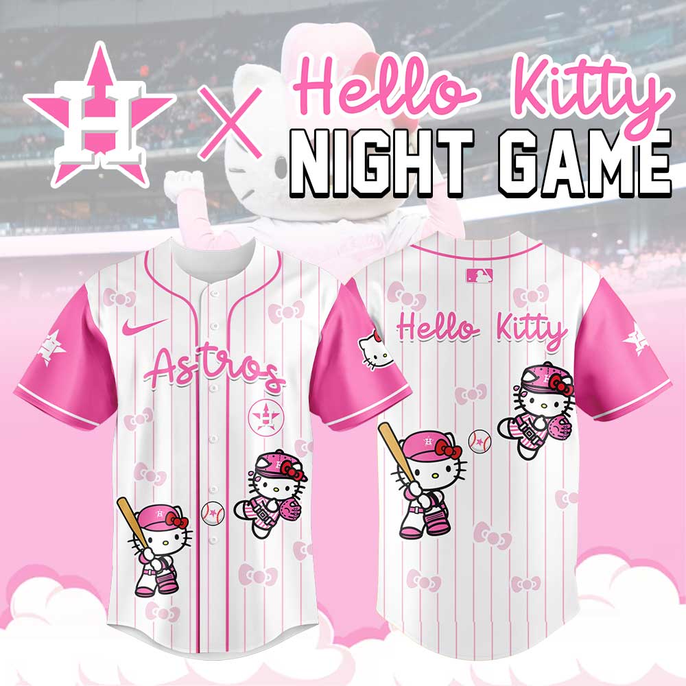 Houston Astros x Hello Kitty Pink Logo Jersey
