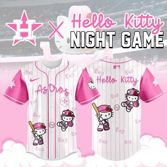 Houston Astros x Hello Kitty Pink Logo Jersey