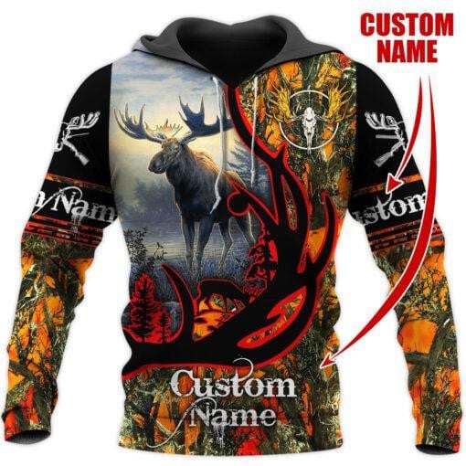 ALL OVER PRINTED CUSTOMIZED MOOSE HUNTING SHIRTS Gift For Hunter