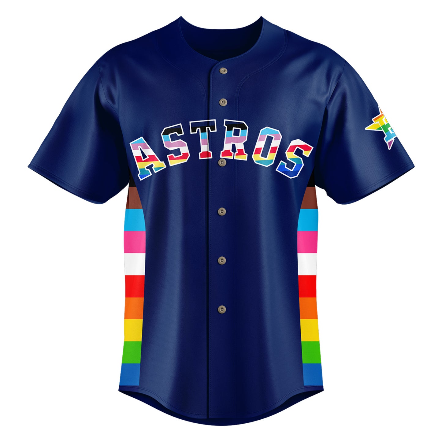 Special Pride Night Houston Astros Custom Name Jersey Ver2