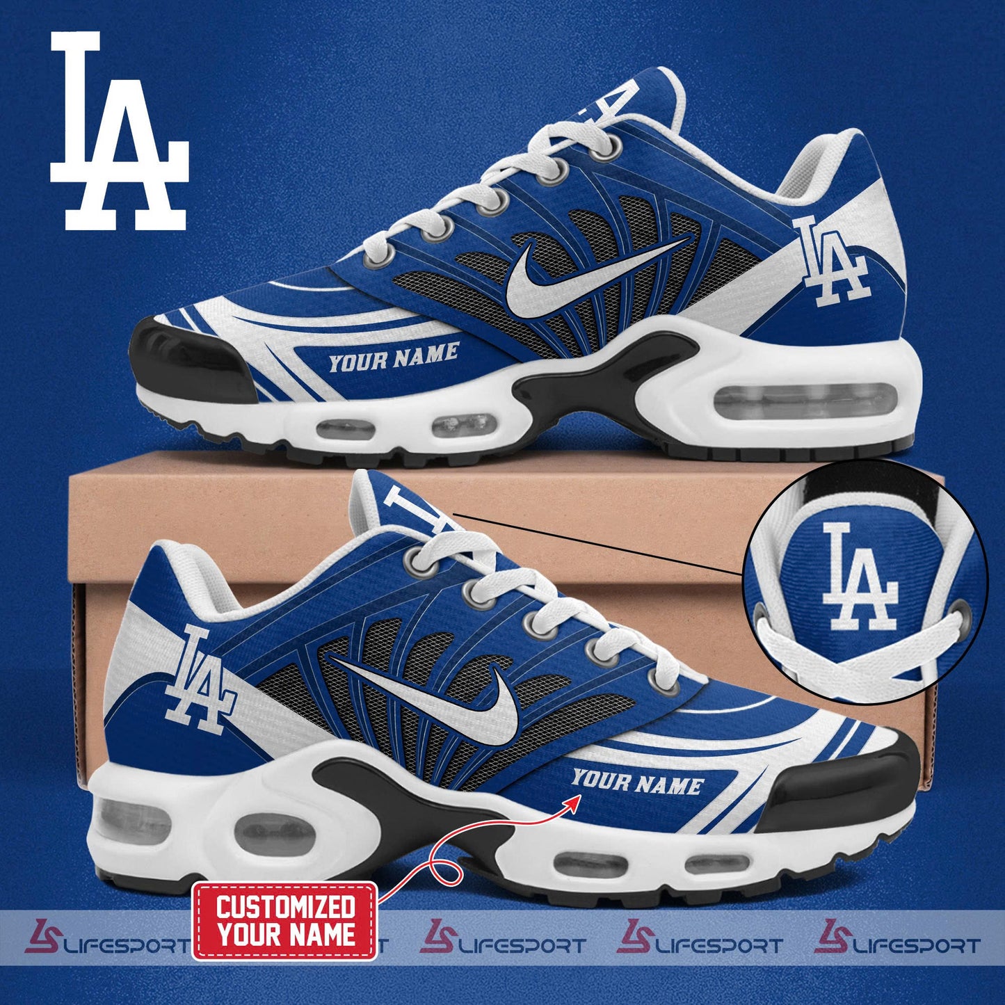 Los Angeles Dodgers Custom Name Shoes