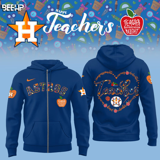 Houston Astros TEACHER APPRECIATION NIGHT Editions Limited 2025 Zip Hoodie