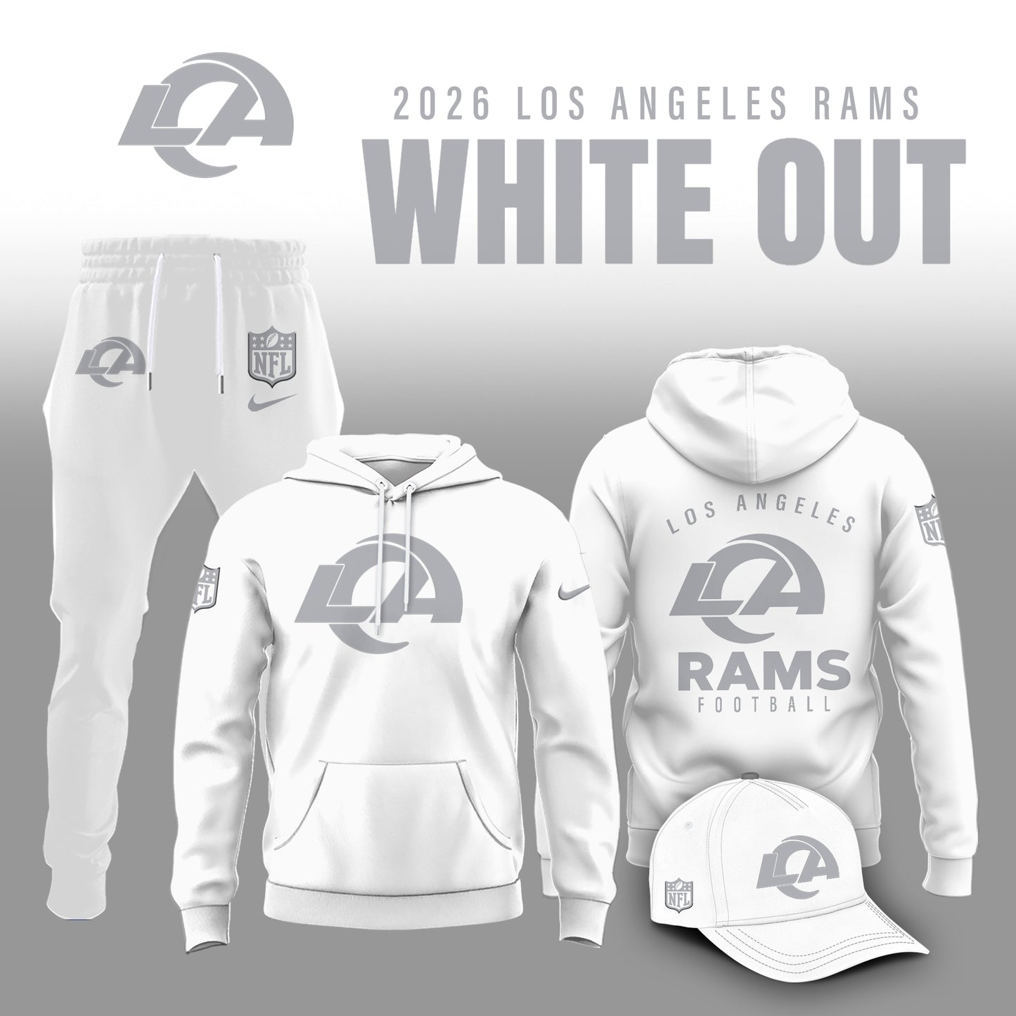 All Team NFL 2025 White Out Limited Edition Combo Hoodie | FQ45
