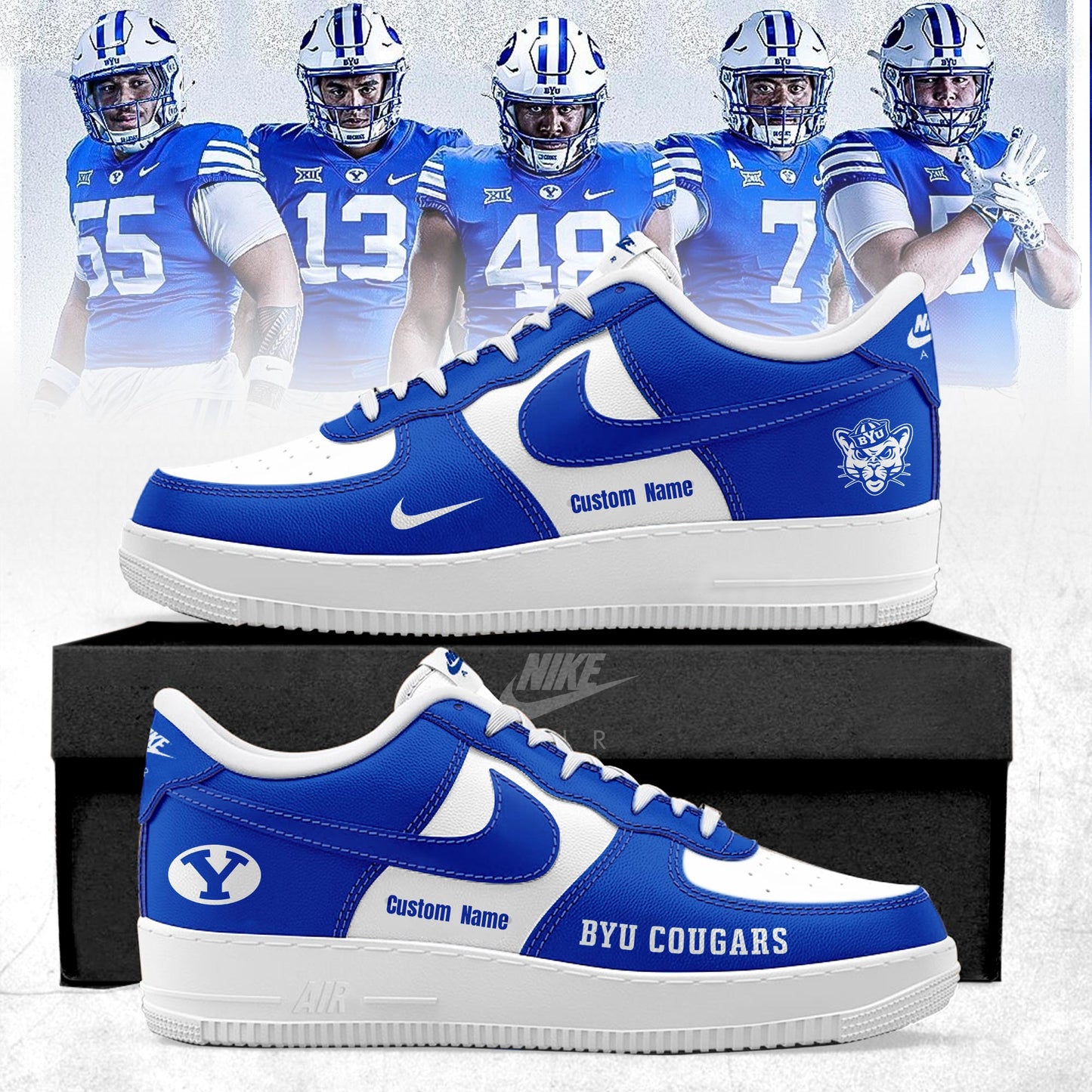 BYU Cougars Special Edition AF1 Sneakers | KX82