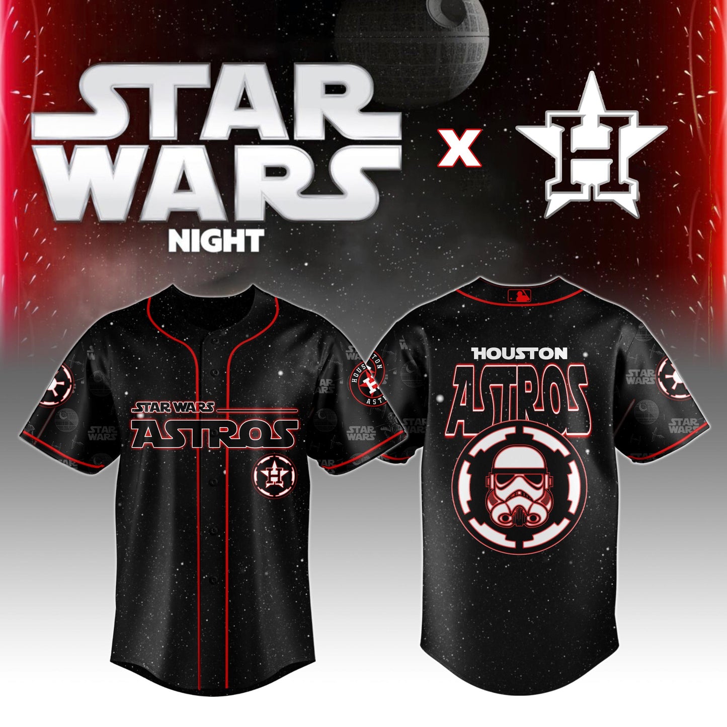 Houston Astros MLB x Star Wars Night Special Edition Jersey 2025