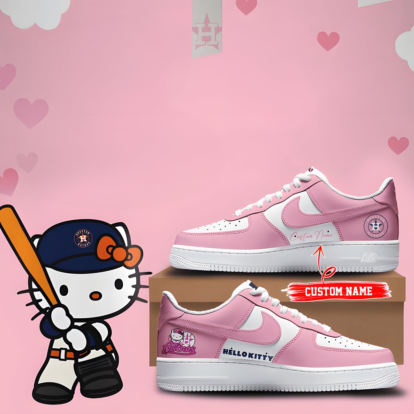 Houston Astros x Hello Kitty Sneakers 2024 Ver1