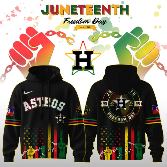 Houston Astros MLB x Juneteenth Freedom Day Edition Hoodie 2025