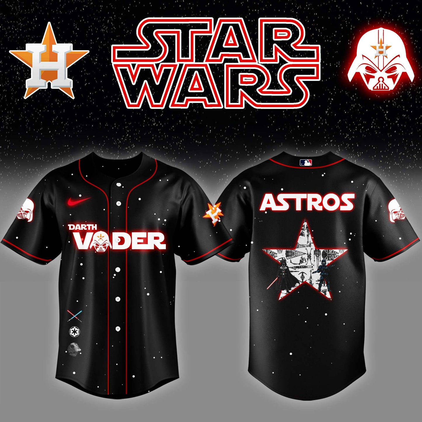 Houston Astros x Stars Wars Darth Vader Night Baseball Jersey Editions Limited