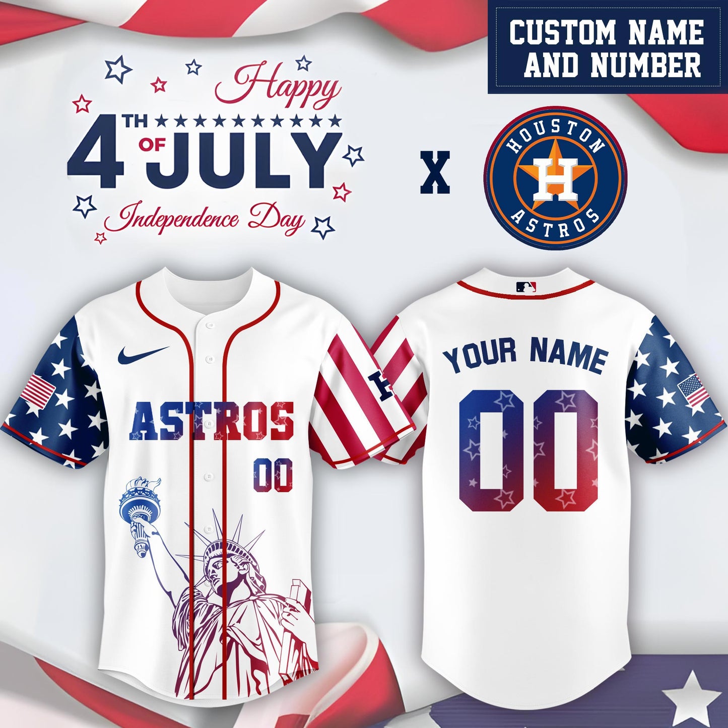 Houston Astros Special Independence Day Limited Edition Jersey