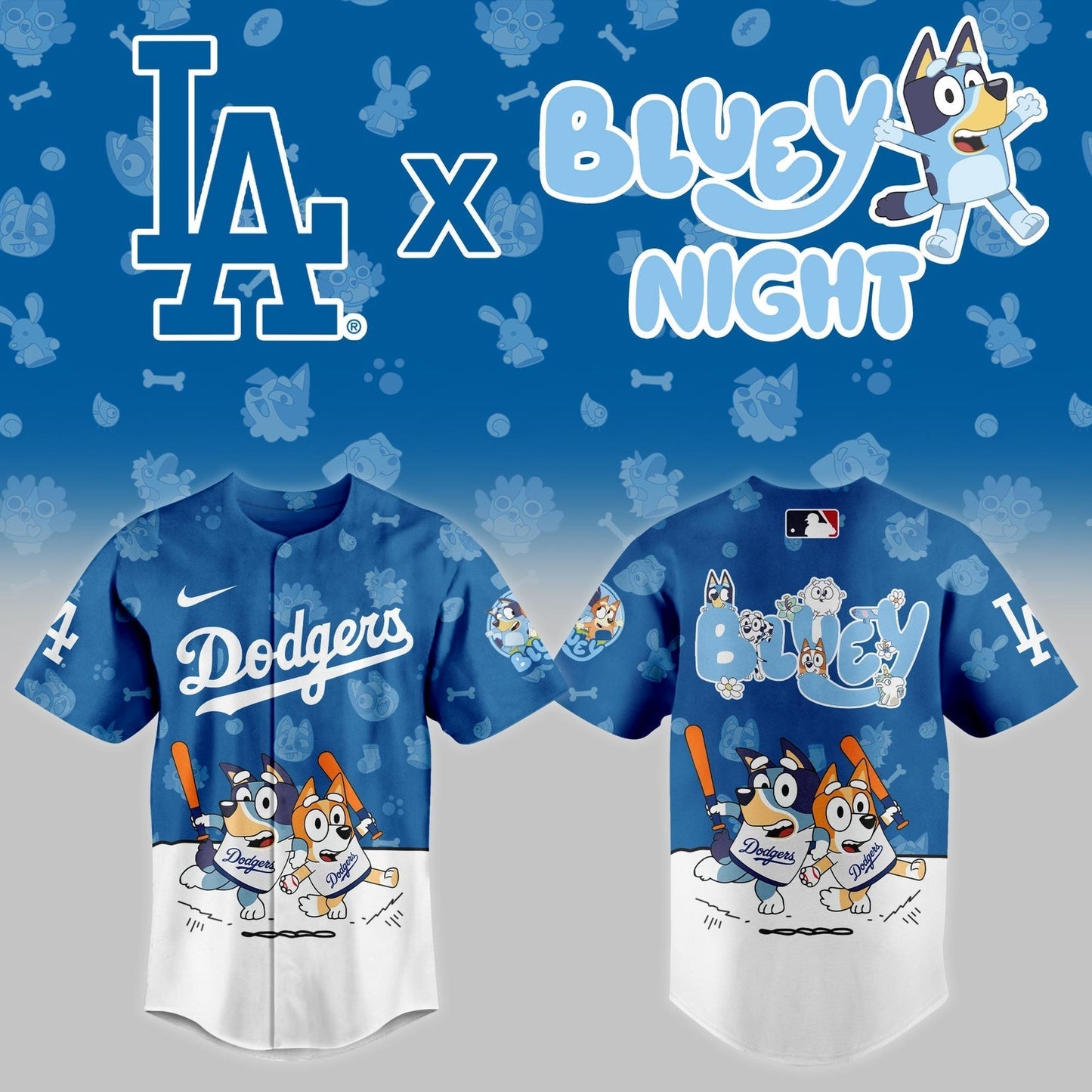 Los Angeles Dodgers 2025 Bluey Night Limited Jersey