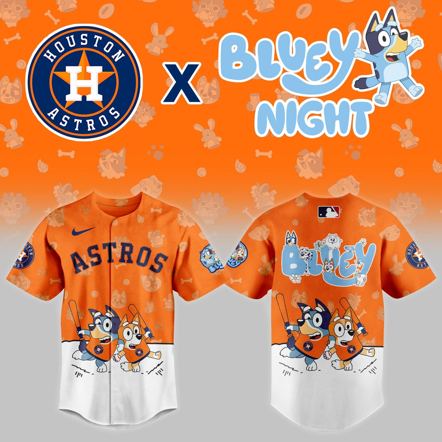 Houston Astros 2025 Bluey Night Limited Baseball Jersey