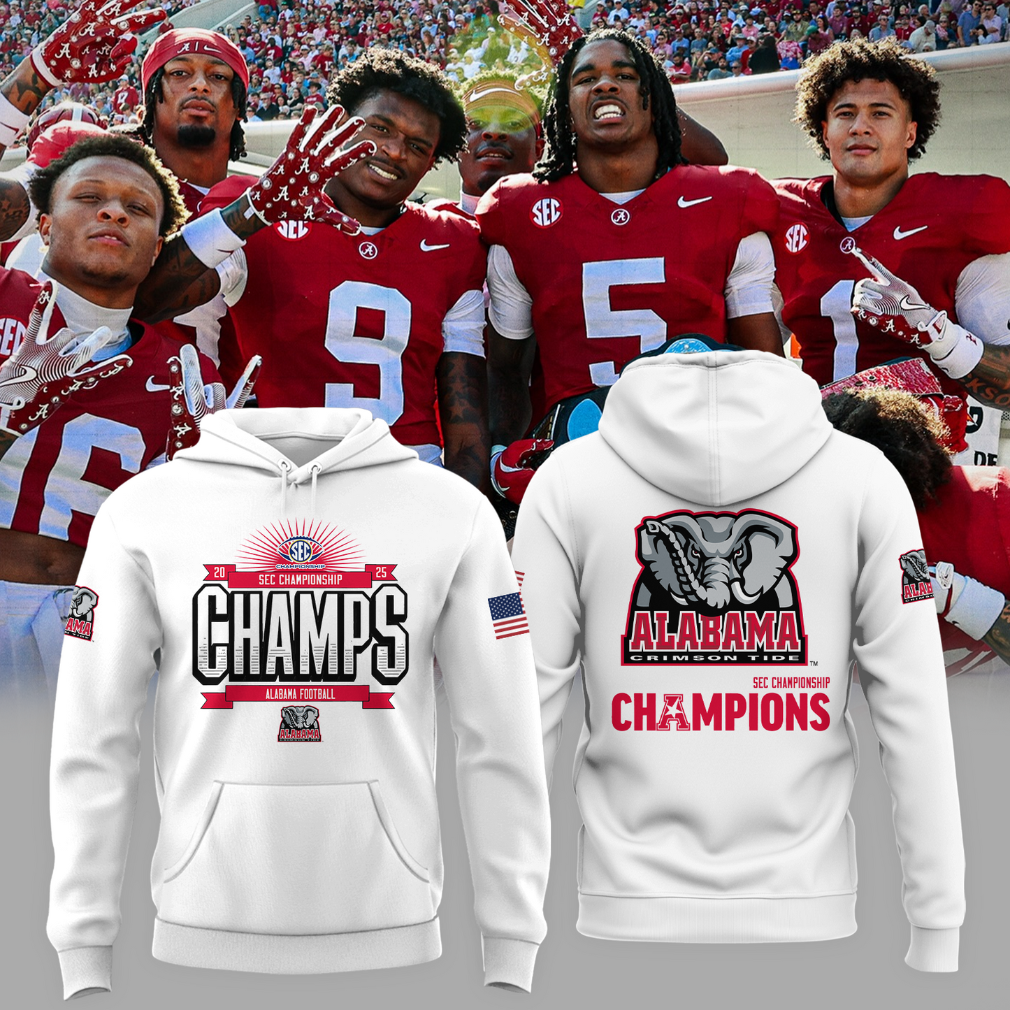 Alabama Football - We are champions 2025 Hoodie | UH36
