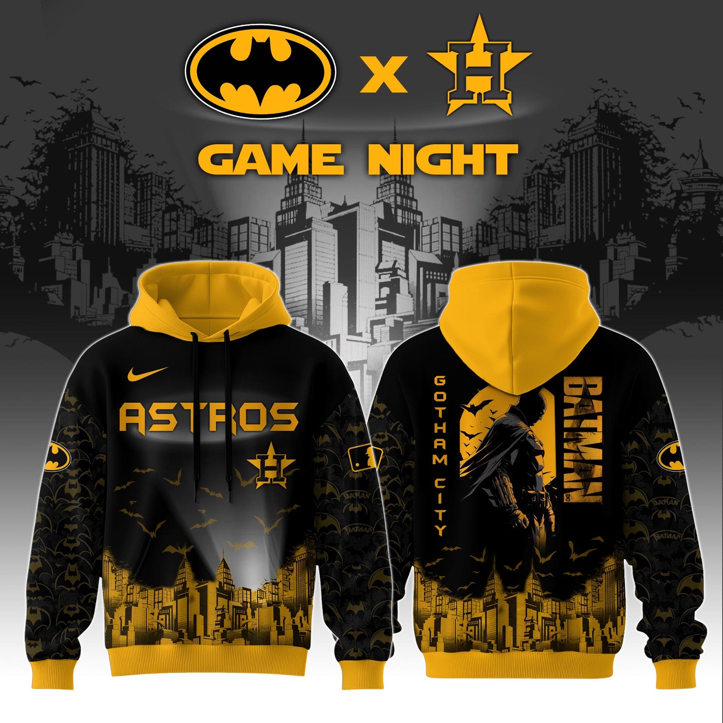 Houston Astros x DC Batman Game Night Special Edition Hoodie