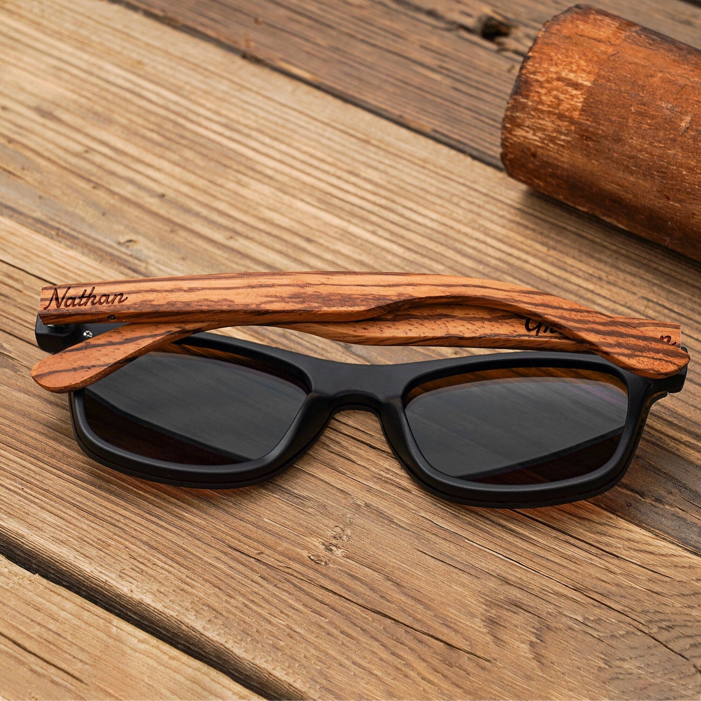 Personalized Polarized Wooden Sunglasses, Wooden Sunglasses Box, Engraved Unisex Sunglasses, Wood Box, Mens Gift, Groomsmen Gifts Proposal