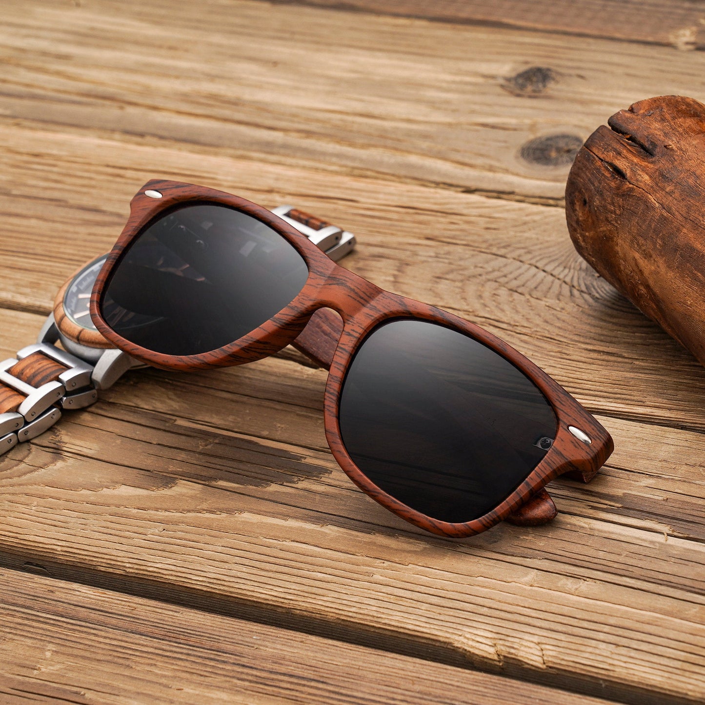 Personalized Polarized Wooden Sunglasses, Custom Wooden Sunglasses Box, Engraved Unisex Sunglasses, Wood Box, Mens Gift, Groomsmen Gifts