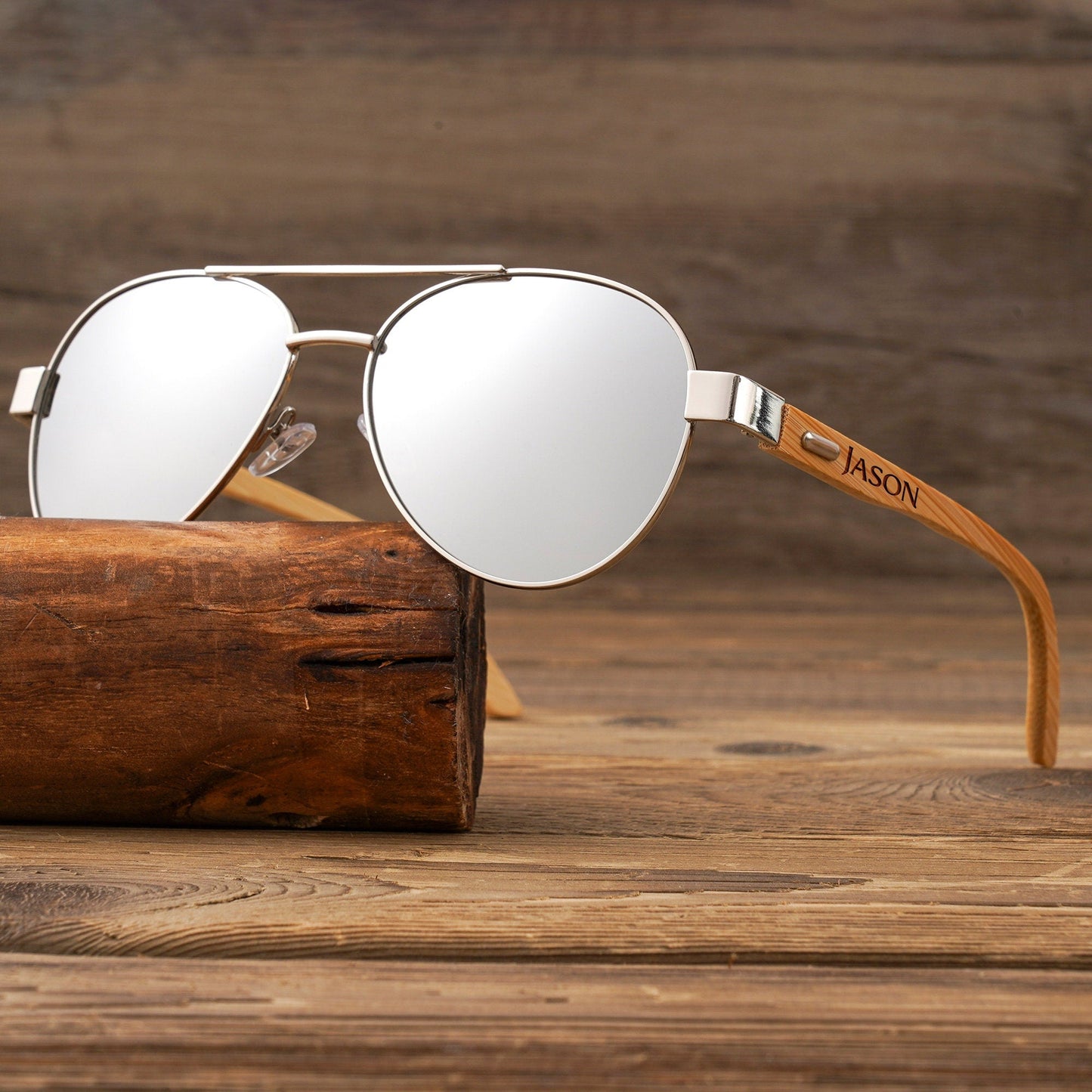 Personalized Bamboo Wood Wooden Sunglasses, Custom Engraved Unisex Sunglasses, Wooden Box, Mens Gift, Groomsmen Gifts, Groomsmen Sunglasses
