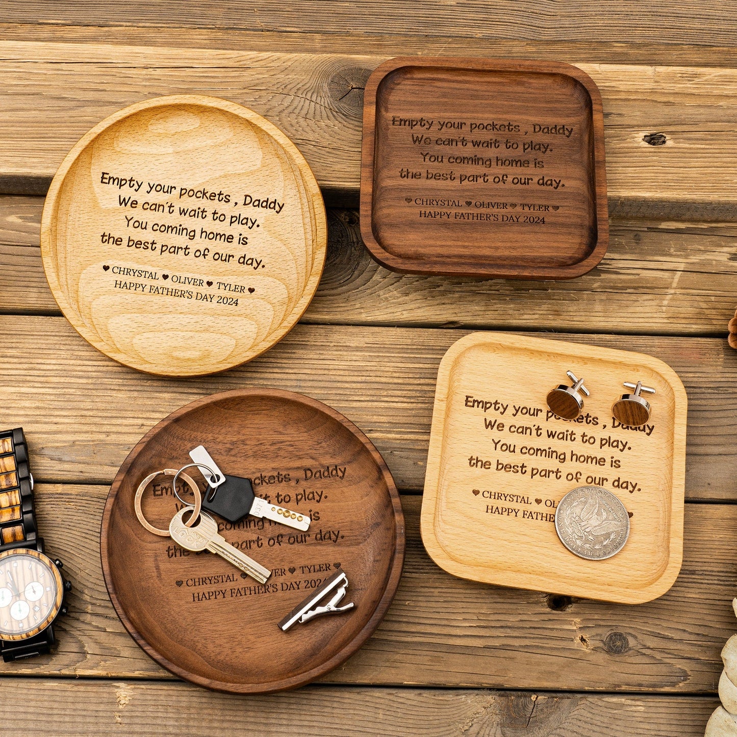 Valet Tray for Dad, Father's Day Gift, New Dad Gifts, Catch All Table Tray, Coming Home is the Best Part of my day, Valet Tray, Key Tray