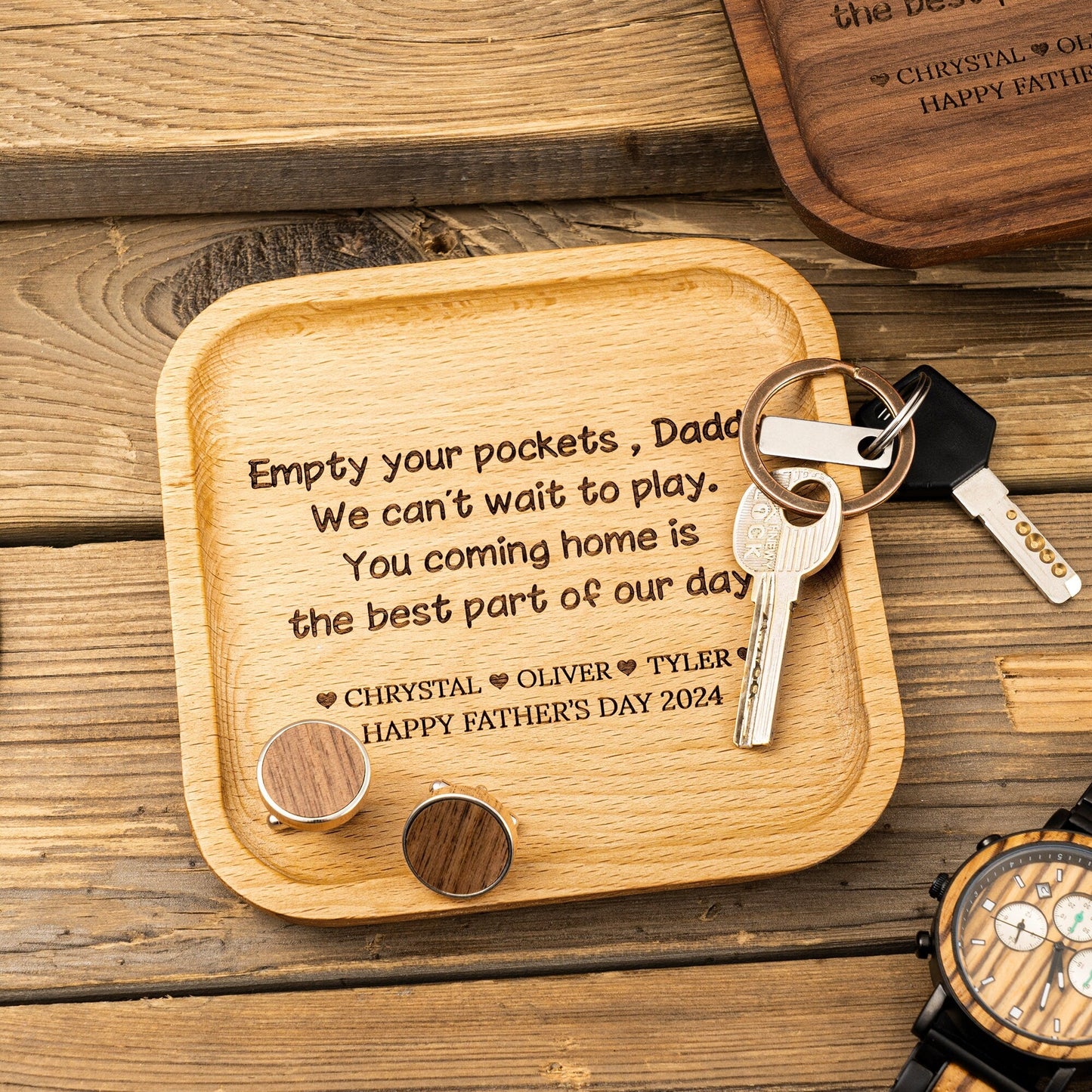 Valet Tray for Dad, Father's Day Gift, New Dad Gifts, Catch All Table Tray, Coming Home is the Best Part of my day, Valet Tray, Key Tray