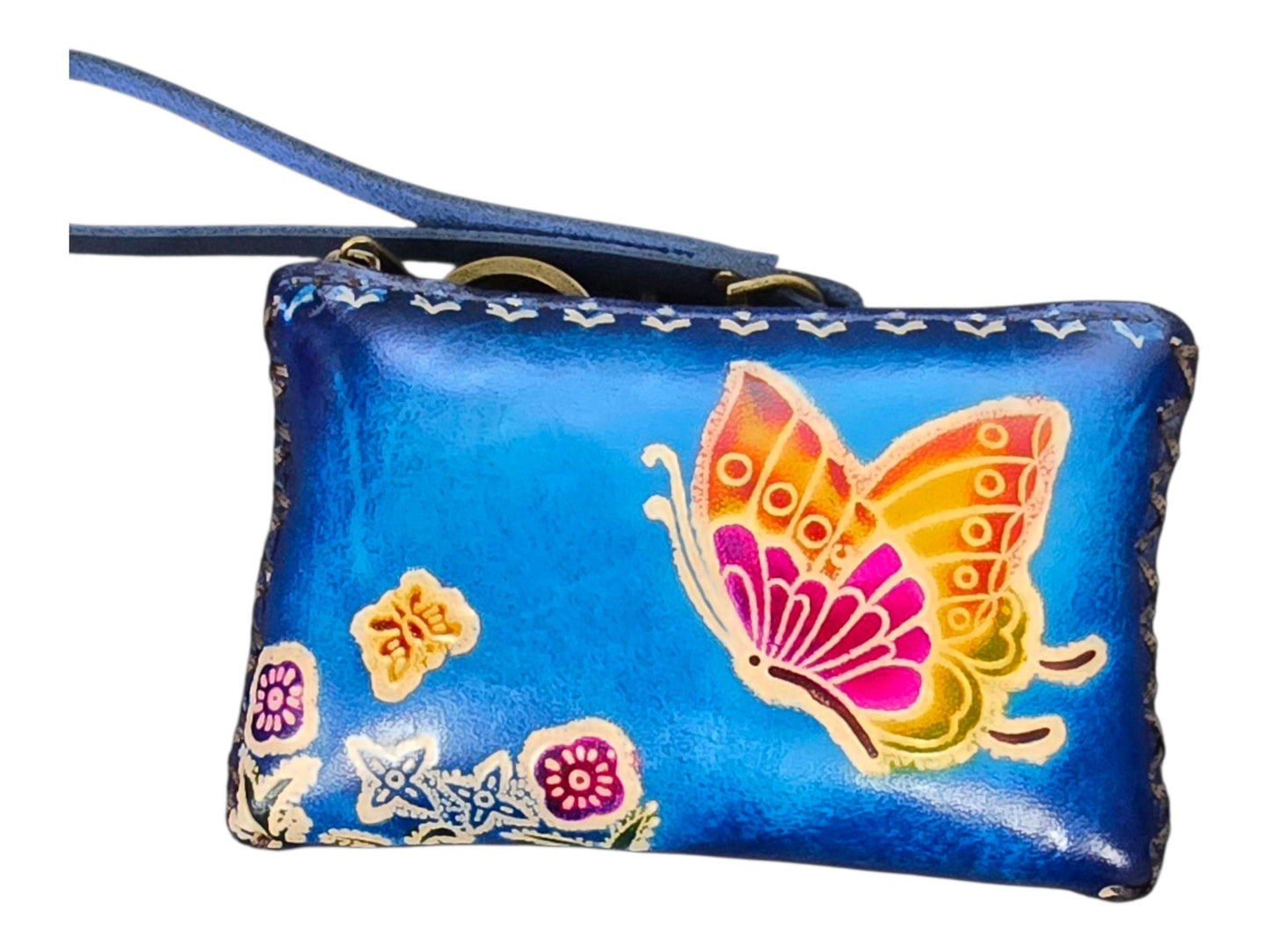 Handmade Leather Butterfly Coin Purse