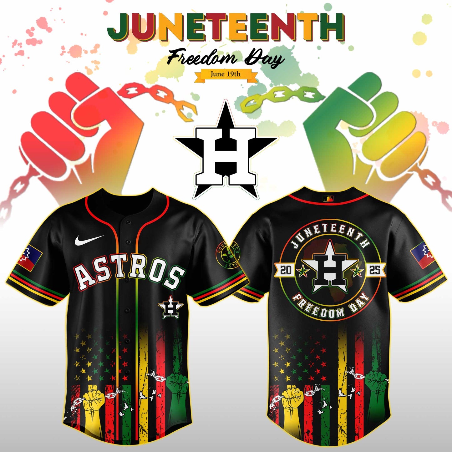 Houston Astros MLB X Juneteenth Day Jersey Edition Jersey 2025