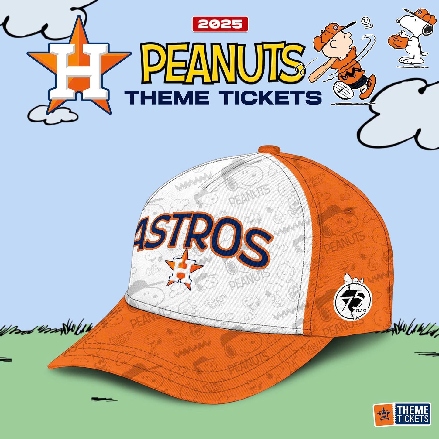 Houston Astros x 75th Anniversary Of Peanuts Limited Edition Jersey 2025