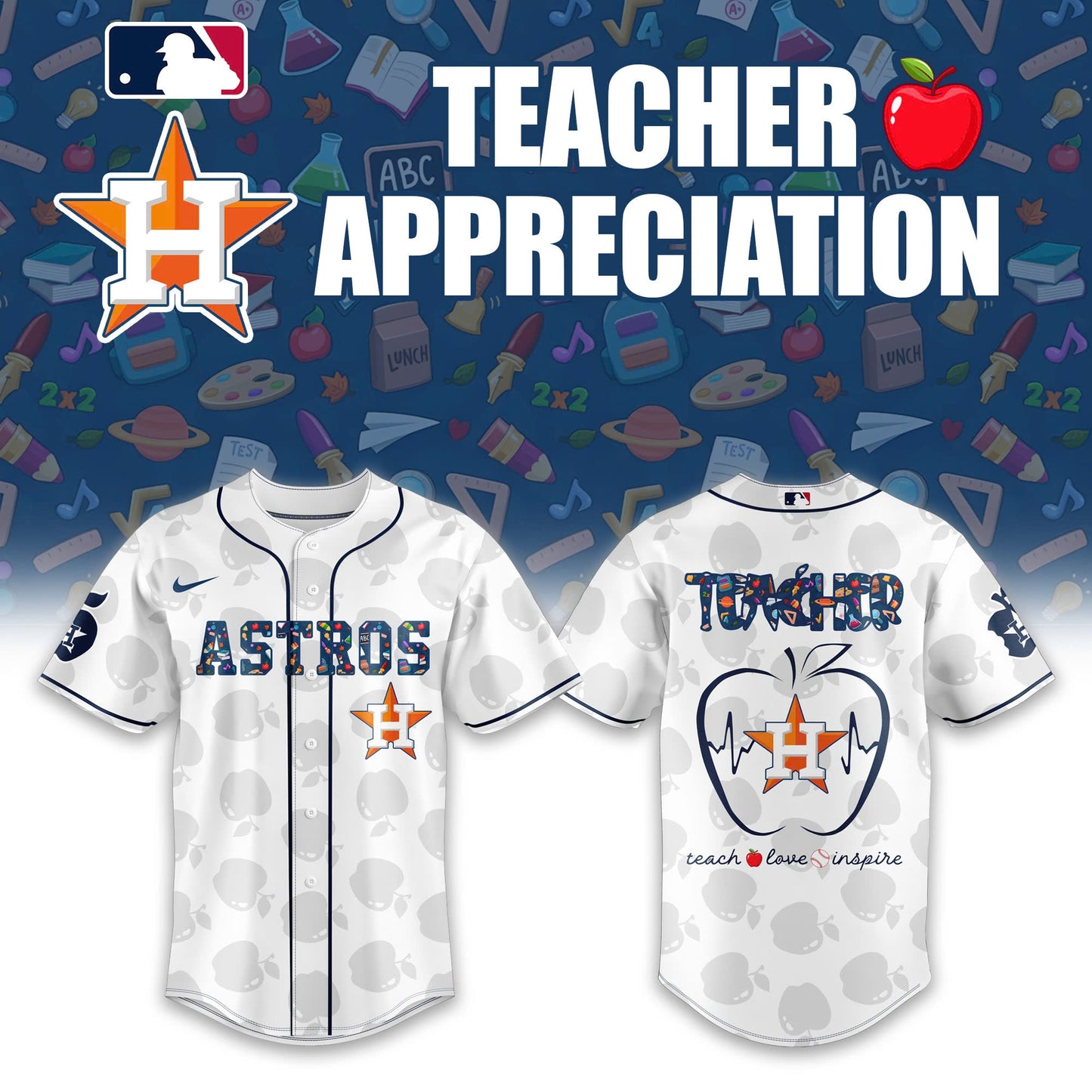 Houston Astros NURSE NIGHT Baseball Jersey Combo