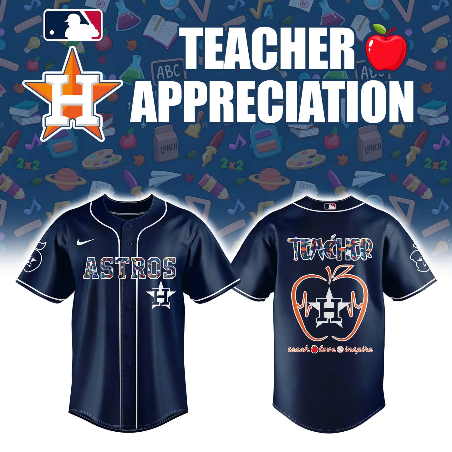 Houston Astros NURSE NIGHT Baseball Jersey Combo