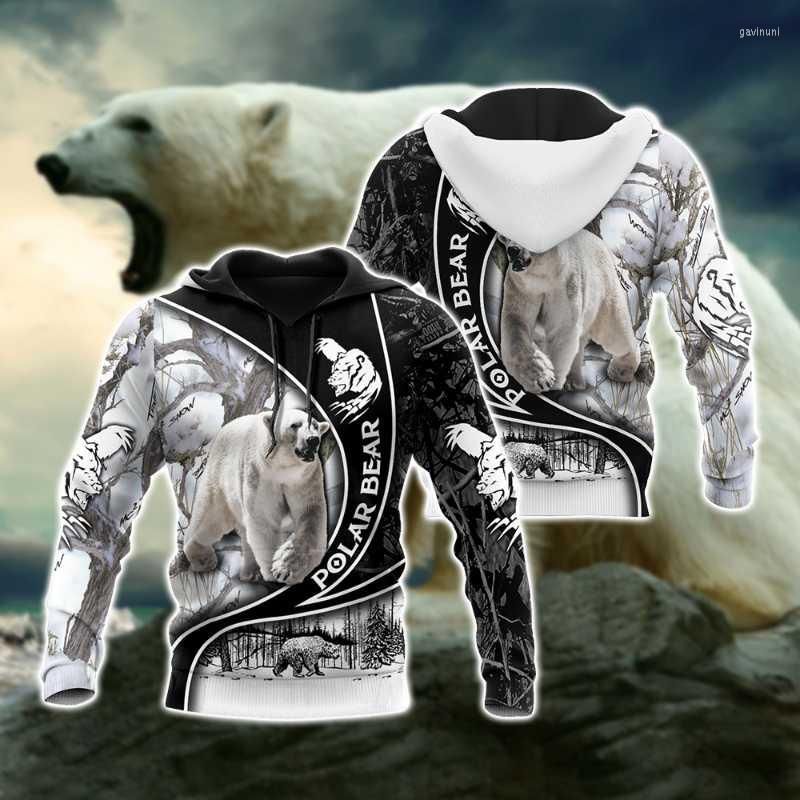 Men's Hoodies Polar Bear Hunting 3D All Over Printed Mens Autumn Shirt