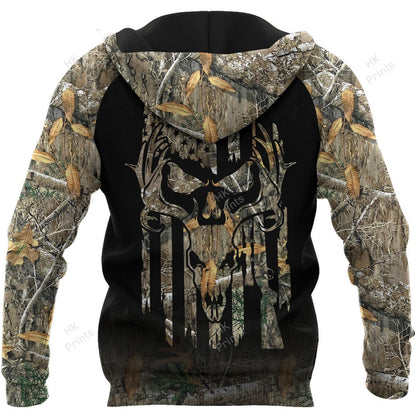 Skull Shape Hunting American Flag Camouflage Hunting Apparels