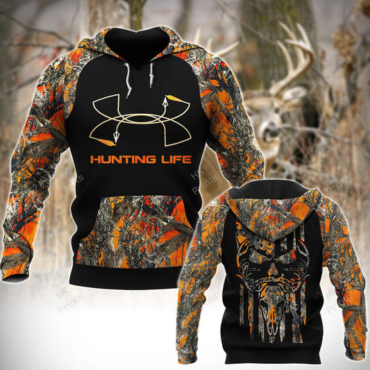 Personalized Bow Hunting Life Orange Camouflage Hunting Apparels