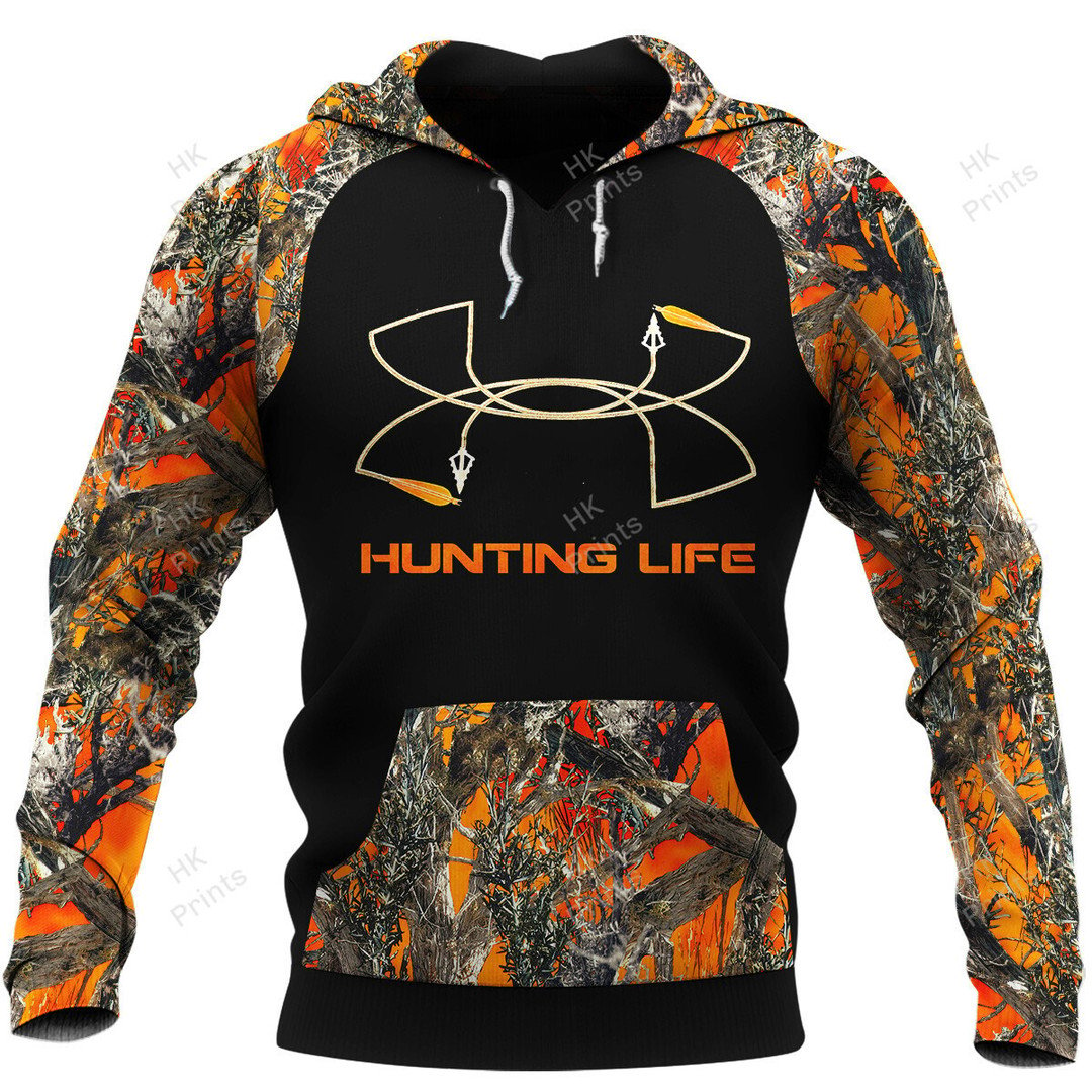 Personalized Bow Hunting Life Orange Camouflage Hunting Apparels