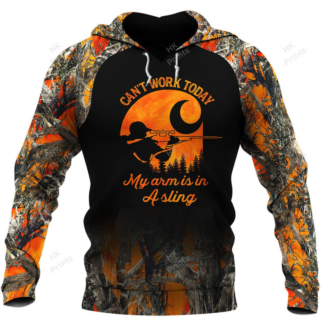 Can't Work Today Orange Camouflage Hunting Apparels