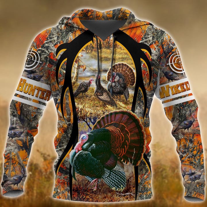 Wicked Hunter Turkey Hunting 3D Hoodie