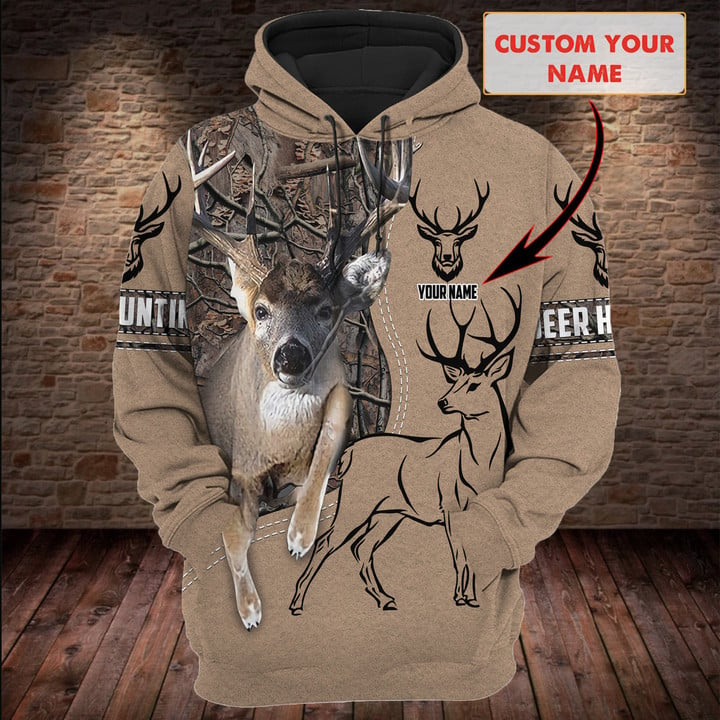 Personalized Name Deer Hunting Q2 All Over Printed Unisex Shirt