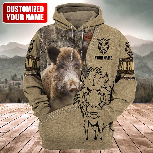 Personalized Name Boar Hunting Q2 All Over Printed Unisex Shirt