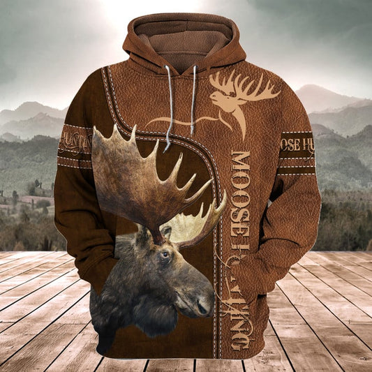 Moose Hunting All Over Printed Unisex Shirt