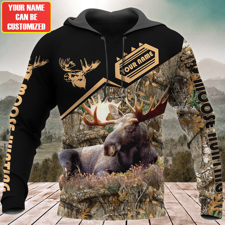 Personalized Name Moose Hunting 3 All Over Printed Unisex Shirt