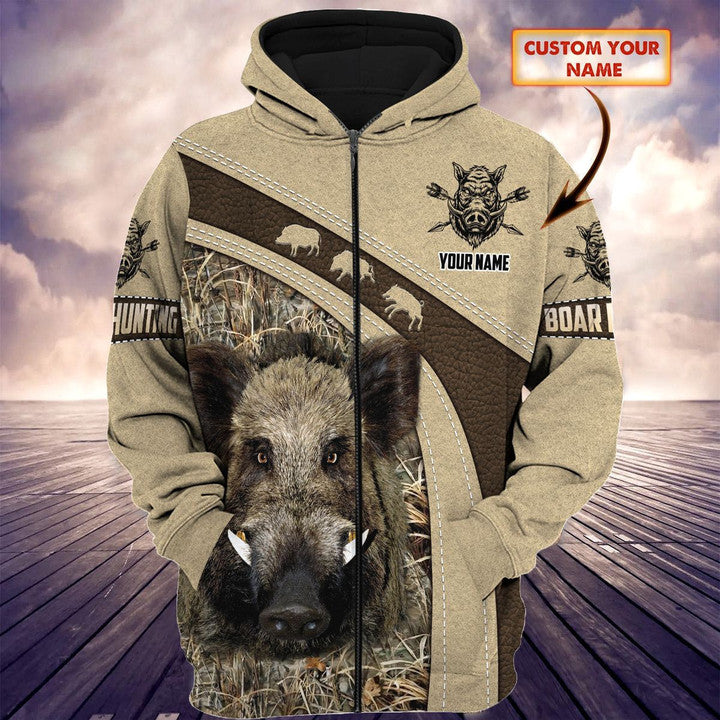 Personalized Name Boar Hunting 3D All Over Printed Unisex Shirt