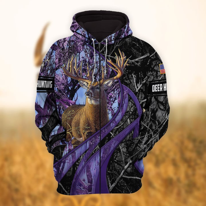 Personalized Name Hunting Hoodie & Zip Hoodie 3D Multicolor