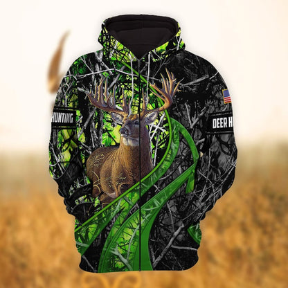 Personalized Name Hunting Hoodie & Zip Hoodie 3D Multicolor