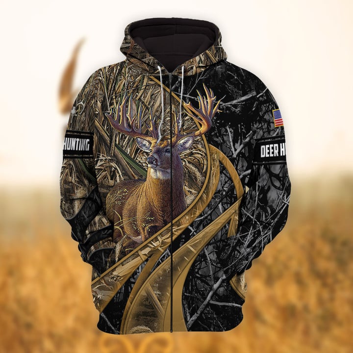 Personalized Name Hunting Hoodie & Zip Hoodie 3D Multicolor