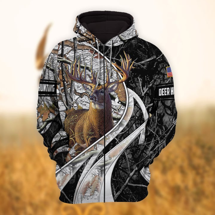 Personalized Name Hunting Hoodie & Zip Hoodie 3D Multicolor