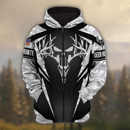 Personalized Name The Best Deer Hunting Hoodie & Zip Hoodie Camo Style 3D Multicolor