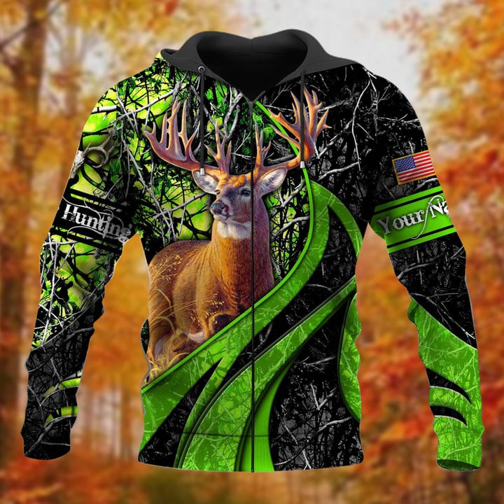 Personalized Name The Premium Deer Hunting 3D Hoodie & Zip Hoodie