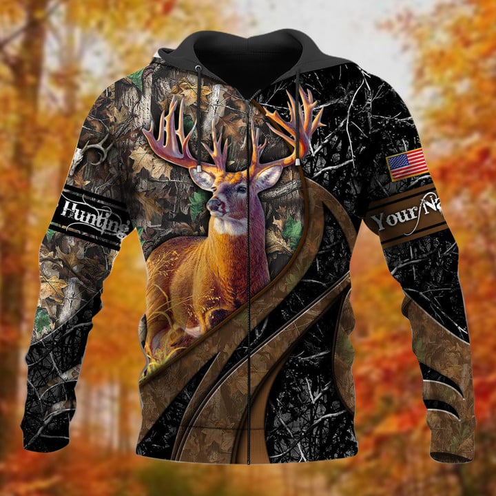 Personalized Name The Premium Deer Hunting 3D Hoodie & Zip Hoodie