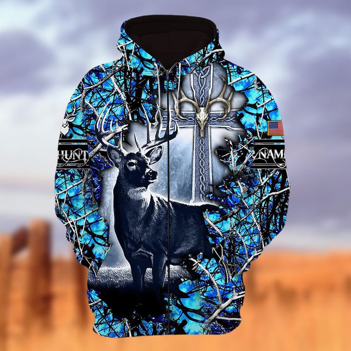 Personalized Name The Uniqe Deer Hunting 3D Hoodie & Zip Hoodie