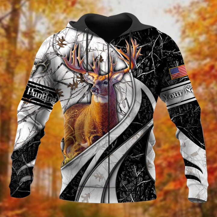 Personalized Name The Premium Deer Hunting 3D Hoodie & Zip Hoodie