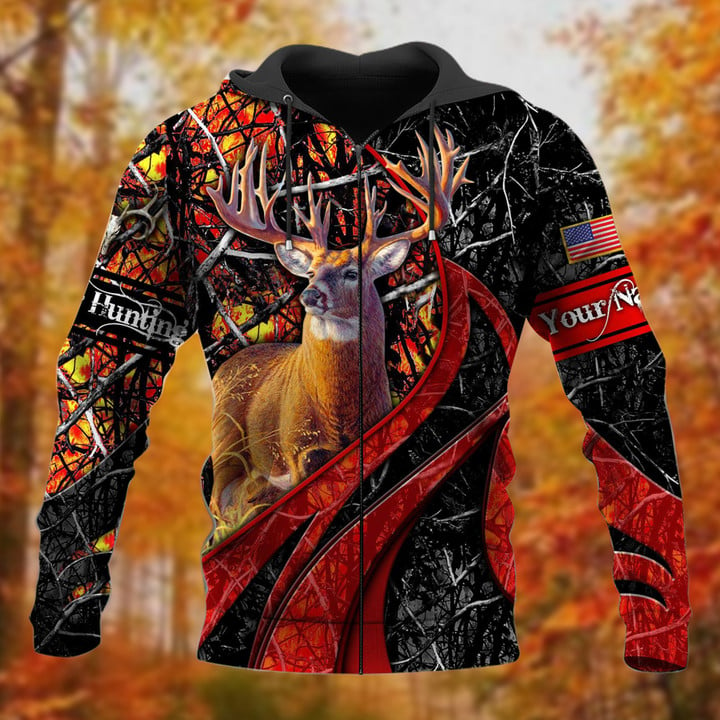 Personalized Name The Premium Deer Hunting 3D Hoodie & Zip Hoodie