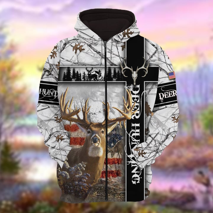 Personalized Name The Premium Deer Hunting Colorful 3D Hoodie & Zip Hoodie